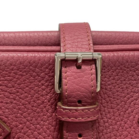 Auth HERMES Atlas35 Ruby Taurillon Clemence Square N Handbag - Picture 11 of 16